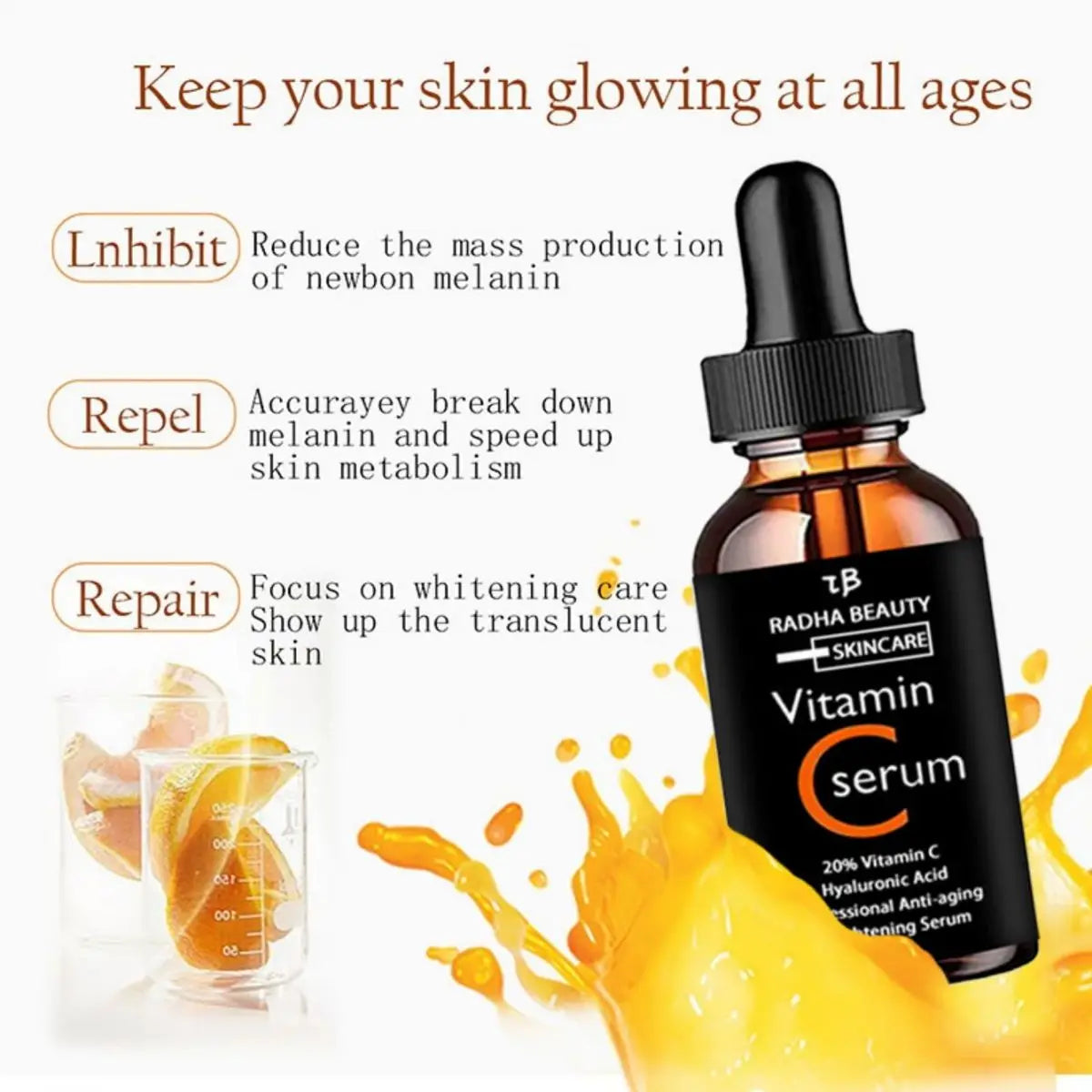 Paradise Divas vitamin C face serum, offers long-lasting moisture, improved skin texture