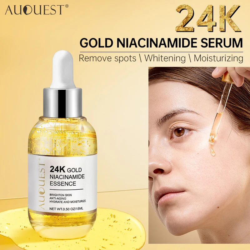 Paradise Divas Niacinamide Serum with Hyaluronic Acid - 24K Gold Face Serum