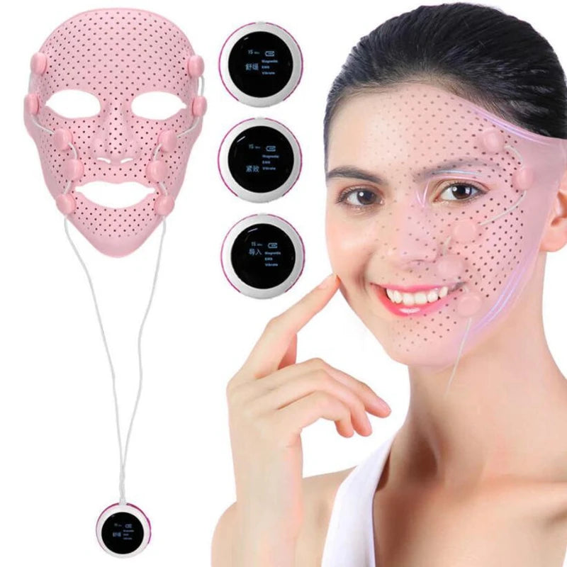 Silicone Facial Mask Electric V-shaped Face Lifting Slimming Face Massager