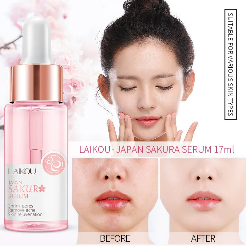 17ML Sakura Serum with 24K Gold, Vitamin C, and Hyaluronic Acid for Nourishing
