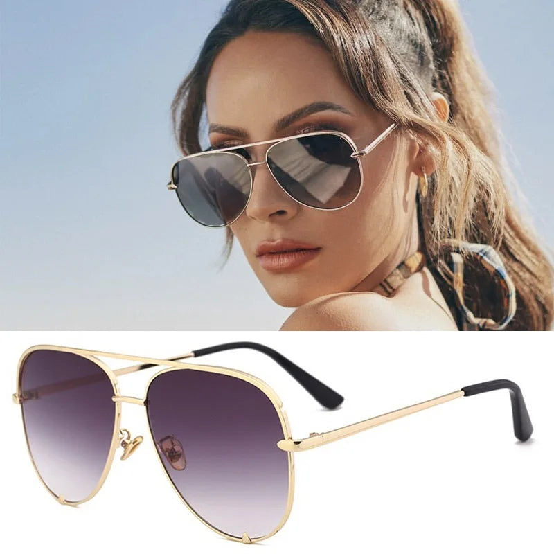 Paradise Divas' sleek flat top aviation sunglasses for women
