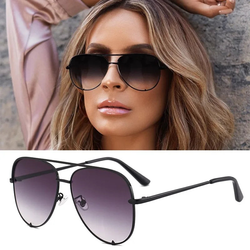 Paradise Divas' sleek flat top aviation sunglasses for women
