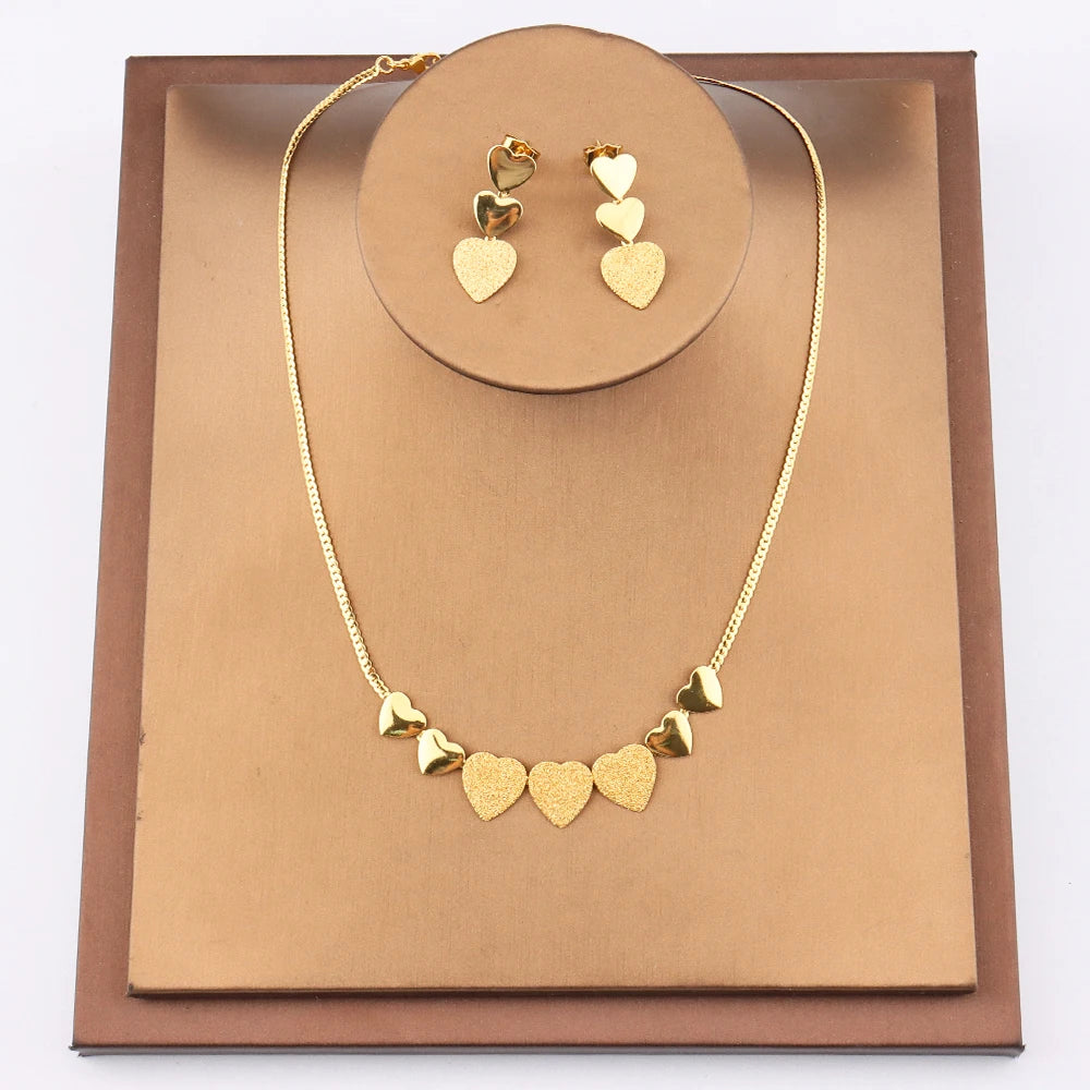 Paradise Divas' Italian style gold-plated jewelry set, featuring a luxury thin chain pendant necklace
