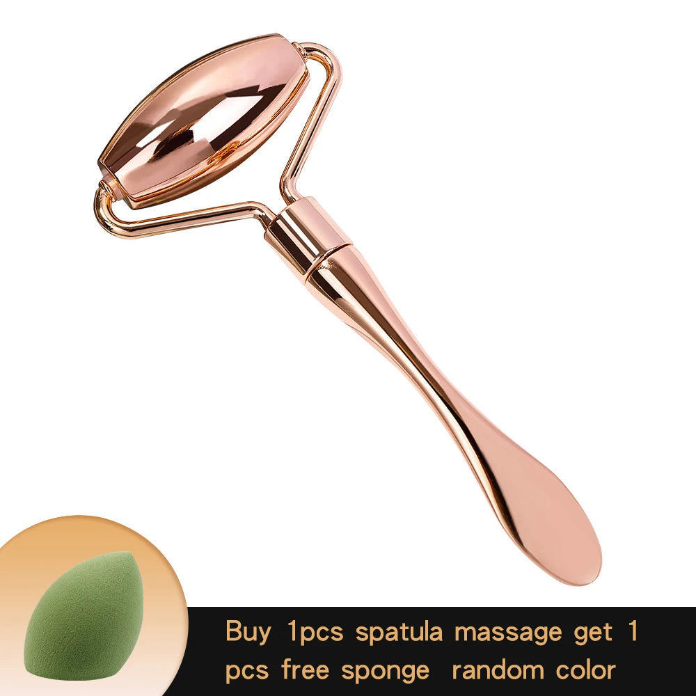 Stainless Steel Pointed Roller with Massage Ball for Facial Relaxation by Paradise Divas
