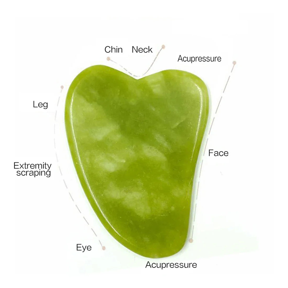 Paradise Divas' Guasha jade roller and natural stone massage tool set
