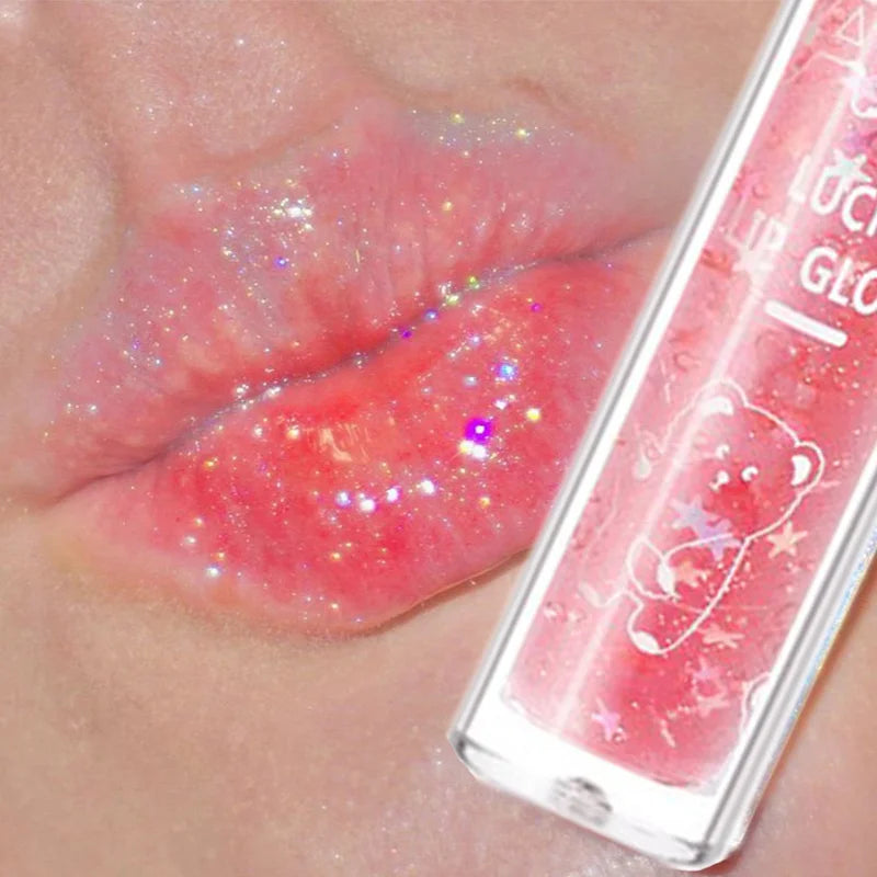 Paradise Divas mirror glitter lip gloss, long-lasting, waterproof color with a dazzling finish
