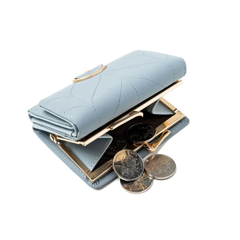 Paradise Divas' elegant three-fold wallet for women, designed with a compact size and multiple compartments 
