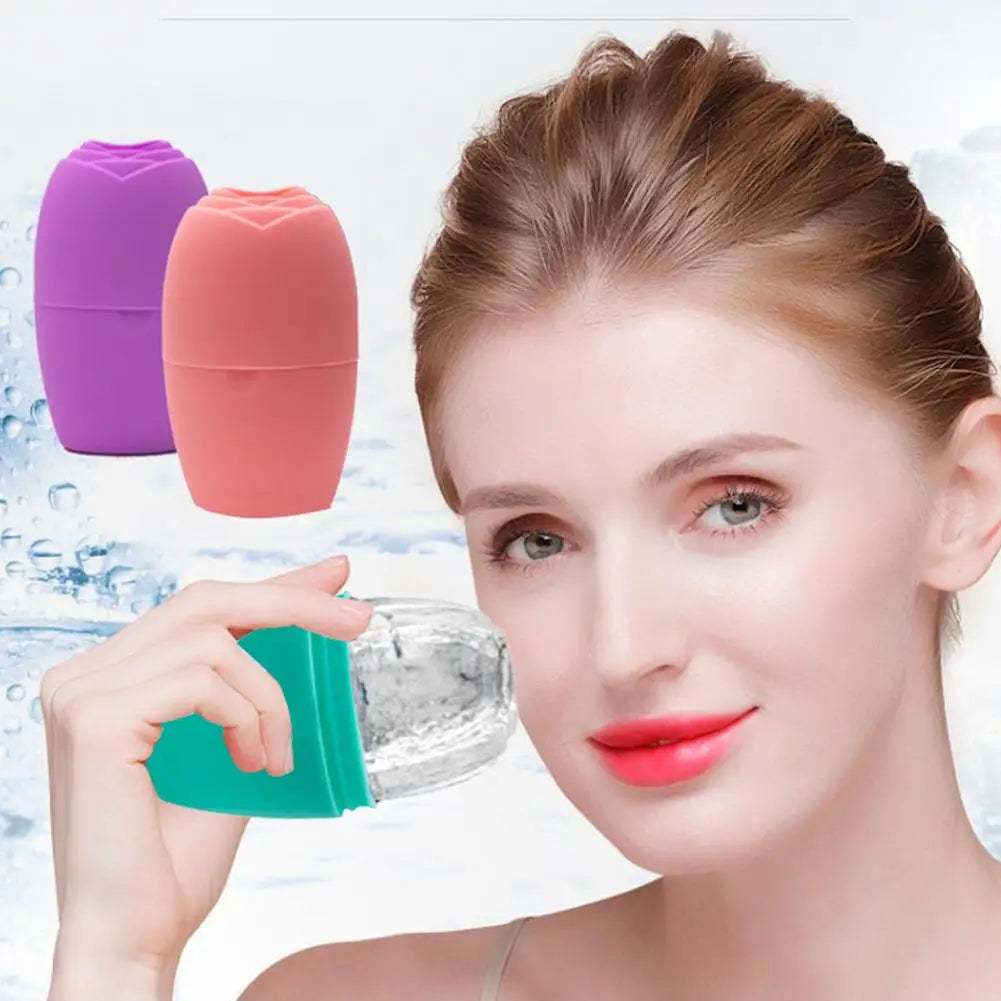 1pcs Ice Face Roller for Women, Solid Color Ball Silicone Contouring Massager for Skin Care by Paradise Divas

