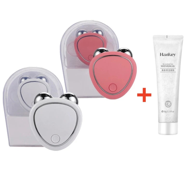 Paradise Divas Microcurrent EMS face roller massager for skin tightening and face lifting
