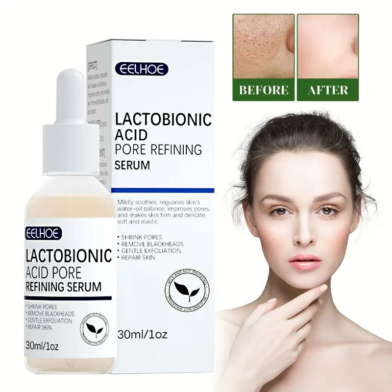 Lactobionic acid facial serum for a smooth and youthful complexion
