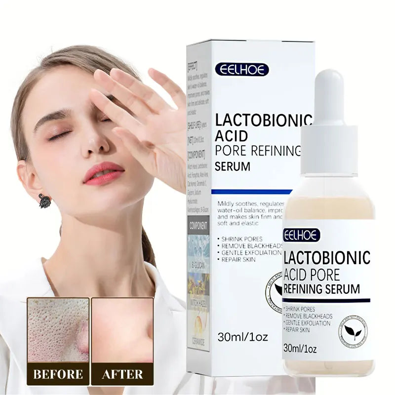 Lactobionic acid facial serum for a smooth and youthful complexion
