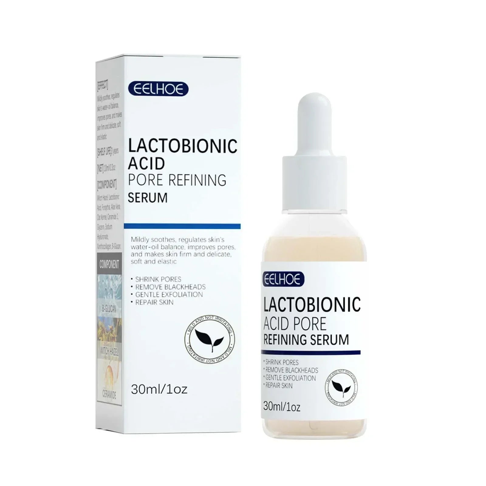 Lactobionic acid facial serum for a smooth and youthful complexion
