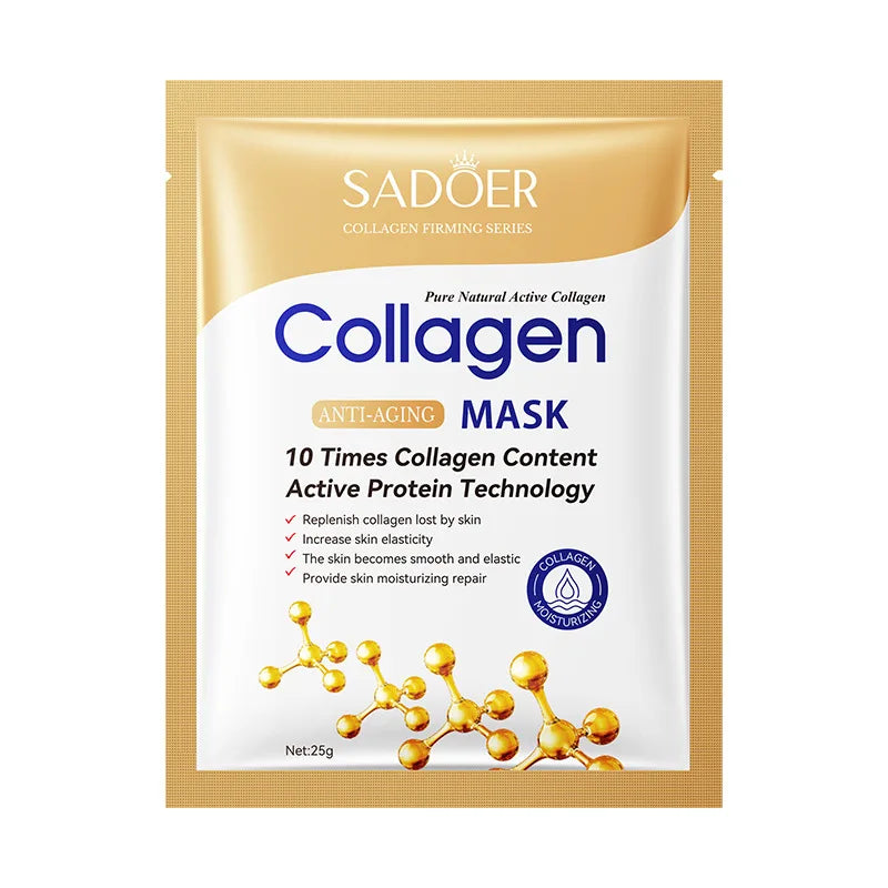 10pcs Collagen Moisturizing Firming Hydrating Face Sheet Mask Facial Masks