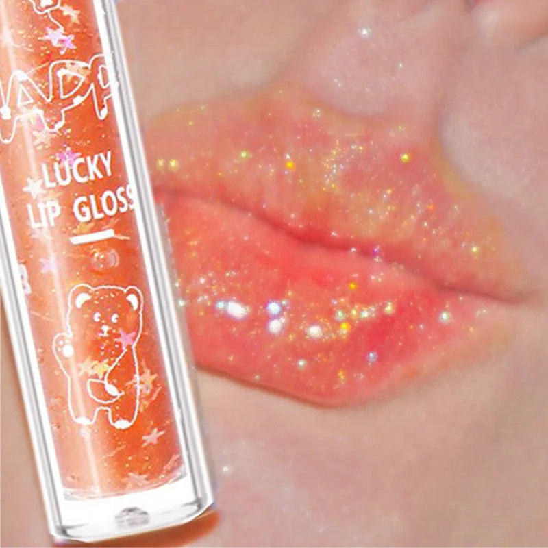 Paradise Divas mirror glitter lip gloss, long-lasting, waterproof color with a dazzling finish
