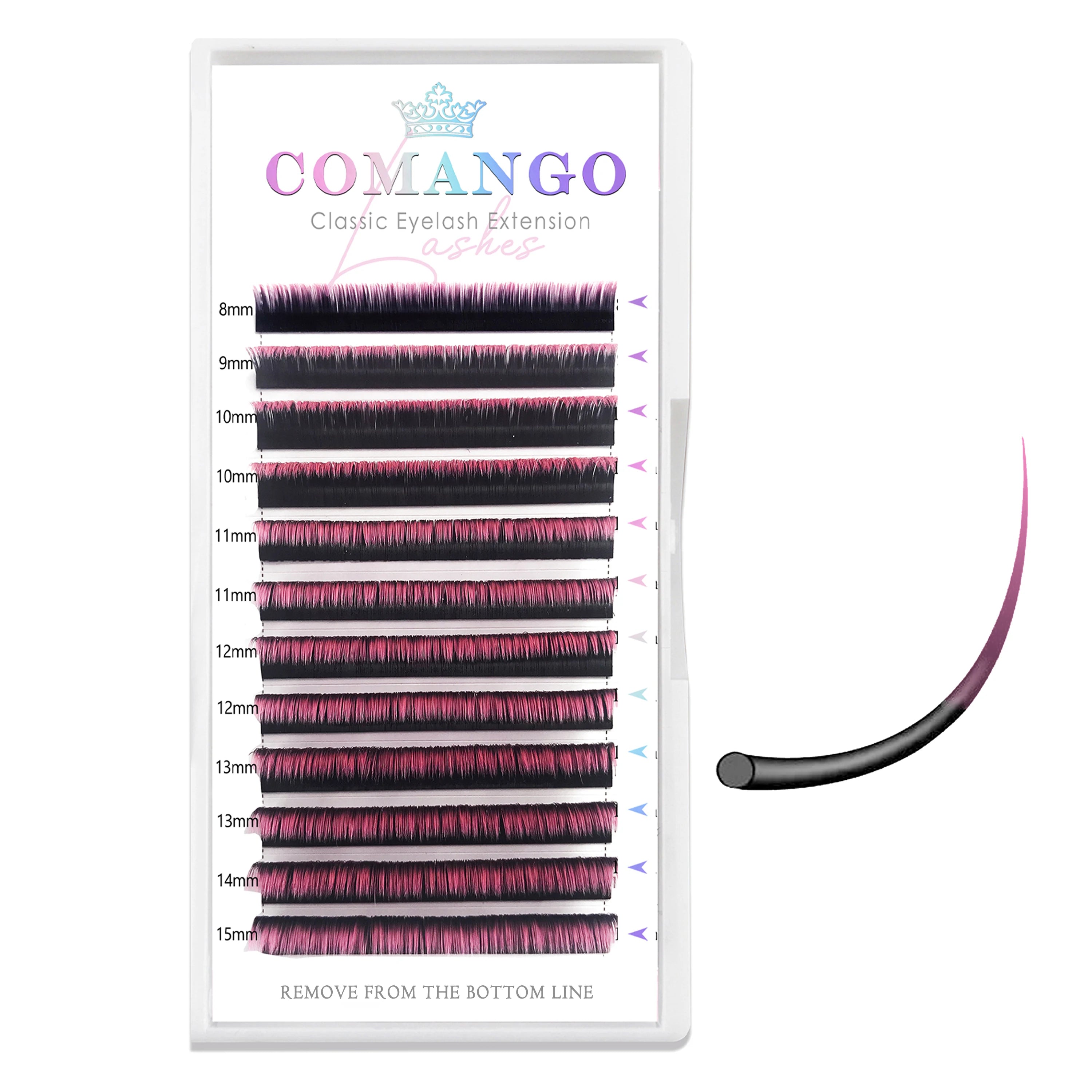 Paradise Divas New Gradient Color Eyelash Extensions - Pink, Red, Green, Blue, Purple
