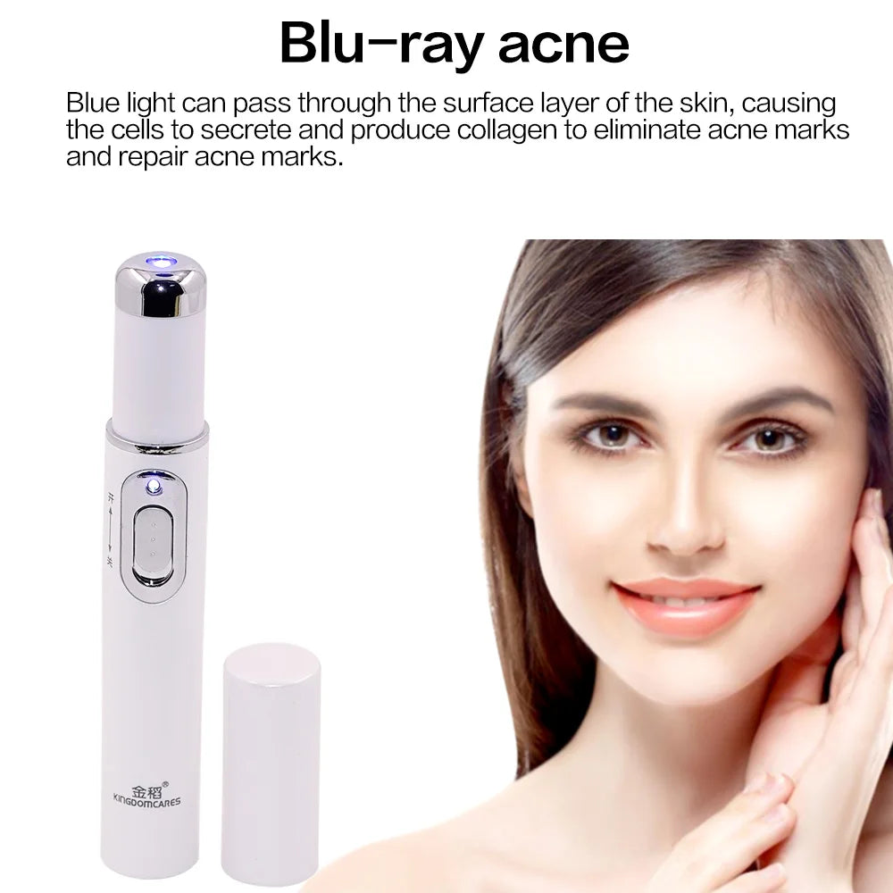 Paradise Divas Blue Light Facial Machine for Acne and Wrinkle Removal with Laser Pen
