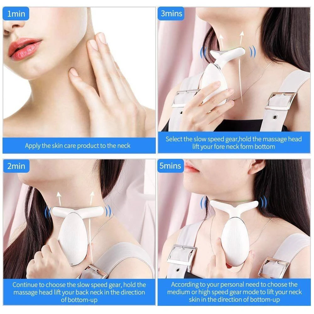 3 In 1 Face Massager for Neck, Facial, and Eye Massage with Microcurrent - Paradise Divas
