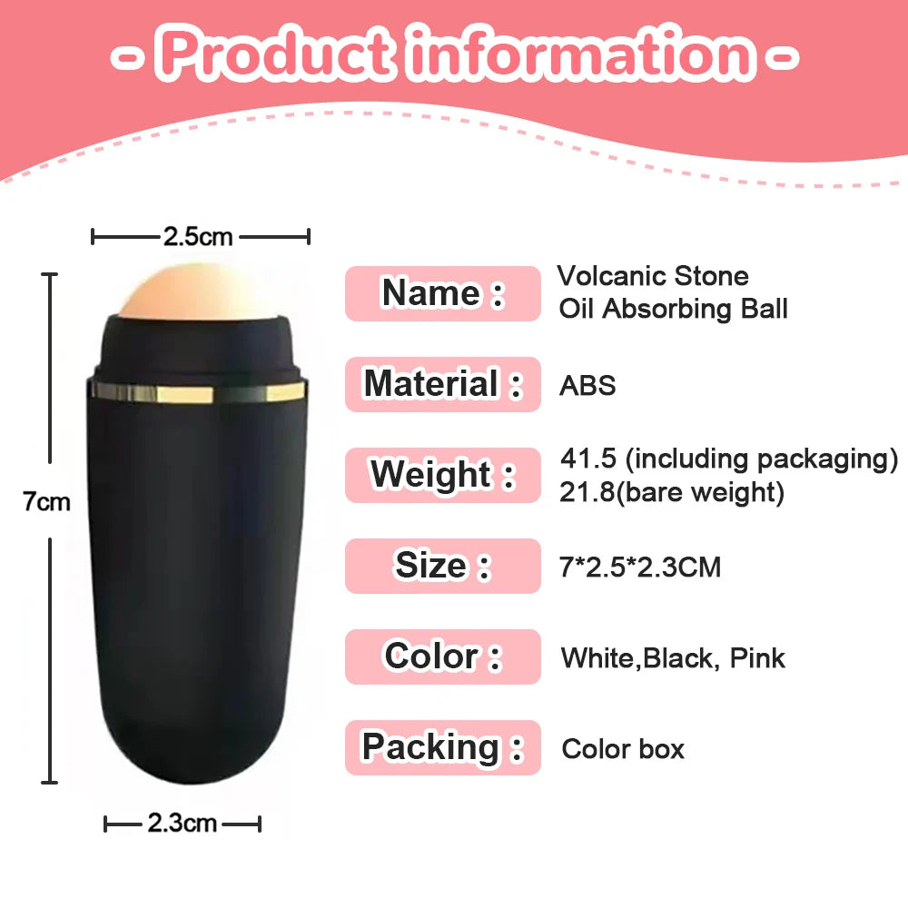 Face Oil Absorbing Roller Natural Volcanic Stone Roller