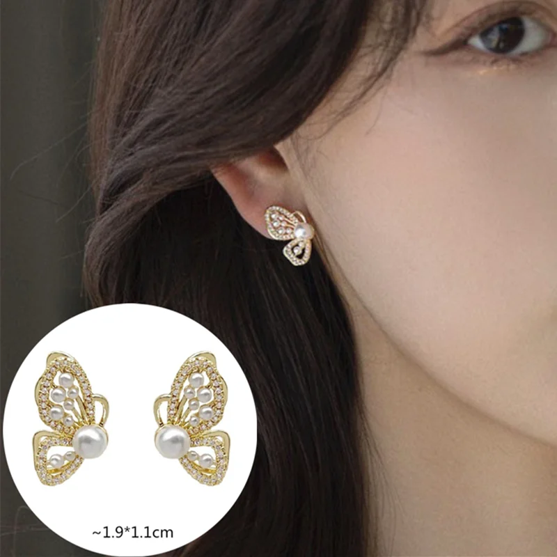 Paradise Divas Gold Bowknot Cube Crystal Earrings - Fashion Jewelry
