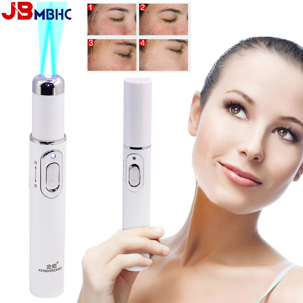 Paradise Divas Blue Light Facial Machine for Acne and Wrinkle Removal with Laser Pen
