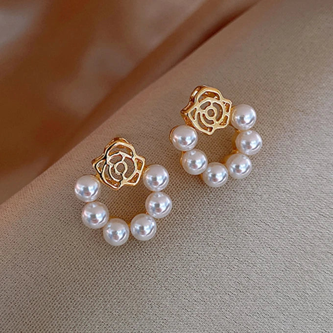 Paradise Divas Gold Bowknot Cube Crystal Earrings - Fashion Jewelry
