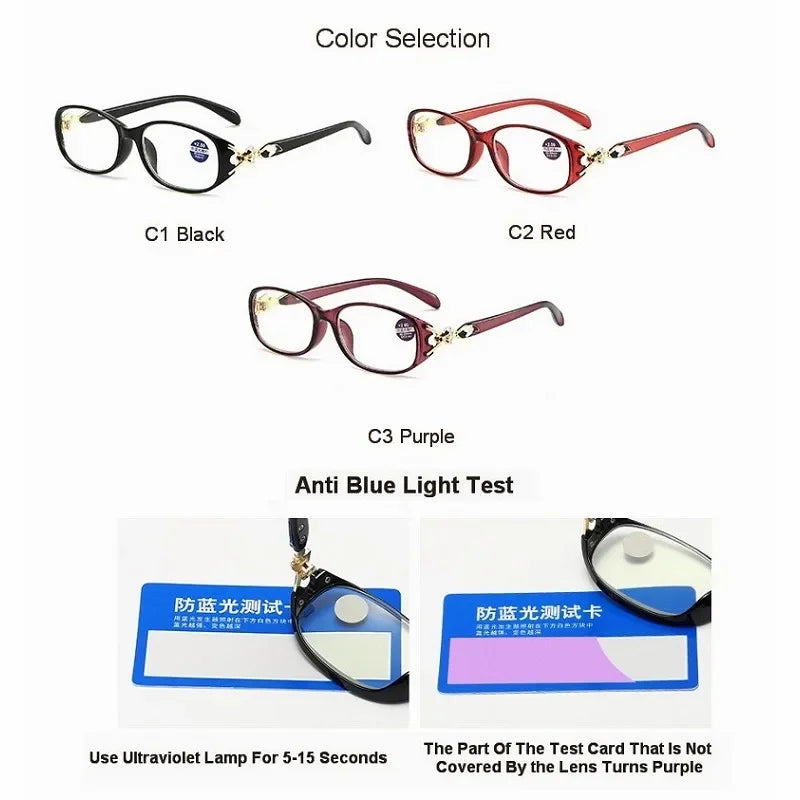 Women Fox Anti-Blue Reading Glasses