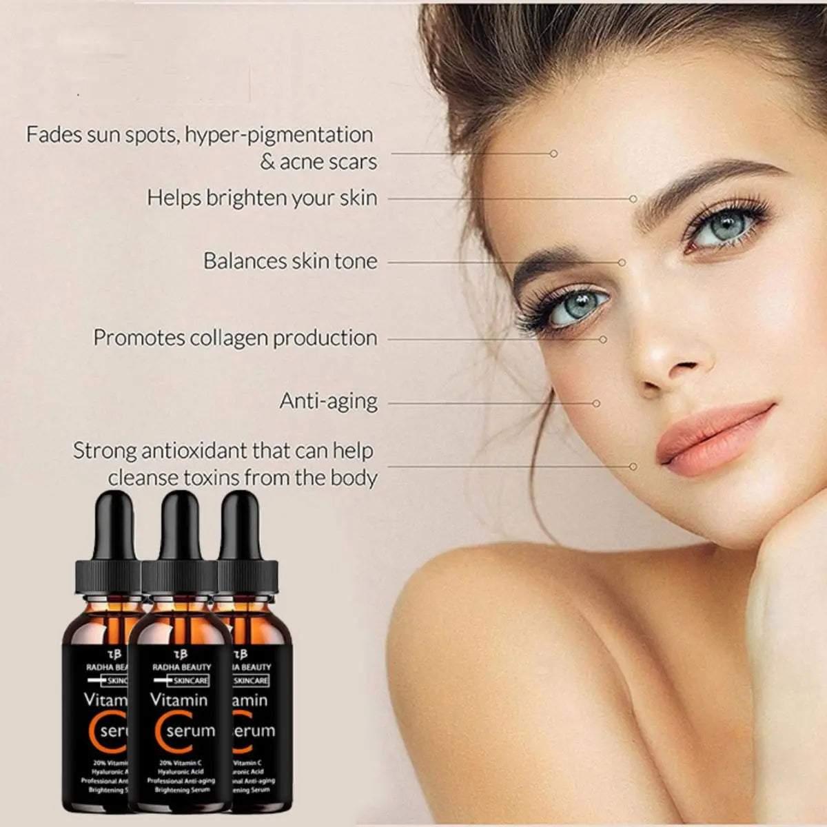 Paradise Divas vitamin C face serum, offers long-lasting moisture, improved skin texture
