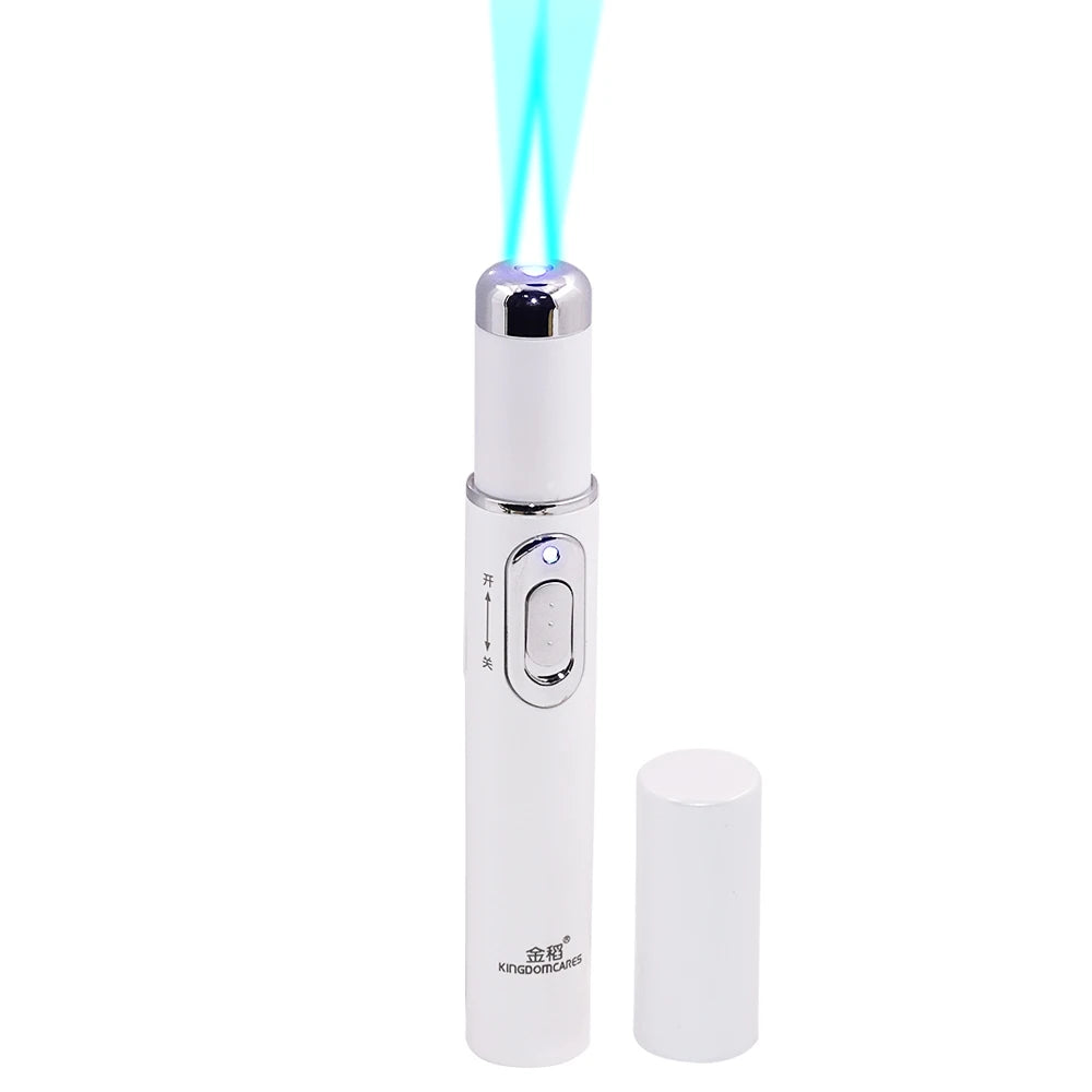 Paradise Divas Blue Light Facial Machine for Acne and Wrinkle Removal with Laser Pen
