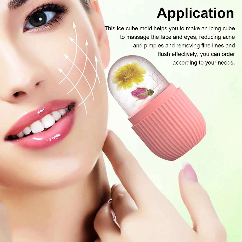 Silicone Ice Facial Roller Skin Care Beauty Lifting Contouring Tools