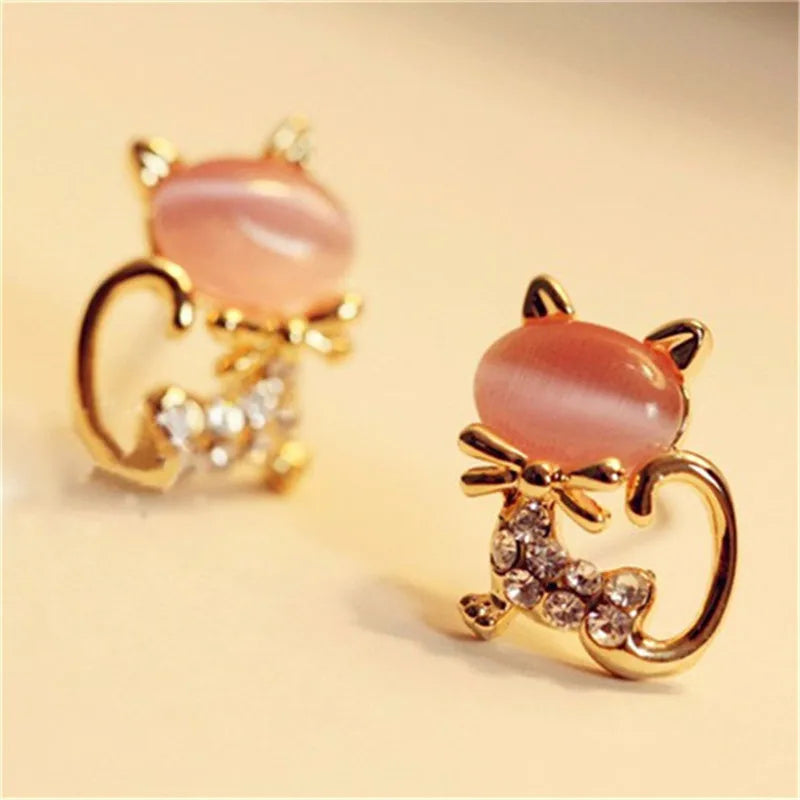 Paradise Divas Gold Bowknot Cube Crystal Earrings - Fashion Jewelry
