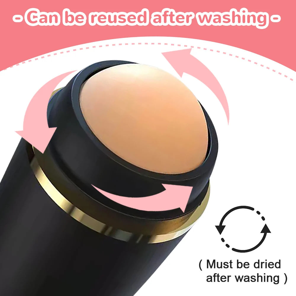 Face Oil Absorbing Roller Natural Volcanic Stone Face T-zone Oil Rolling Stick