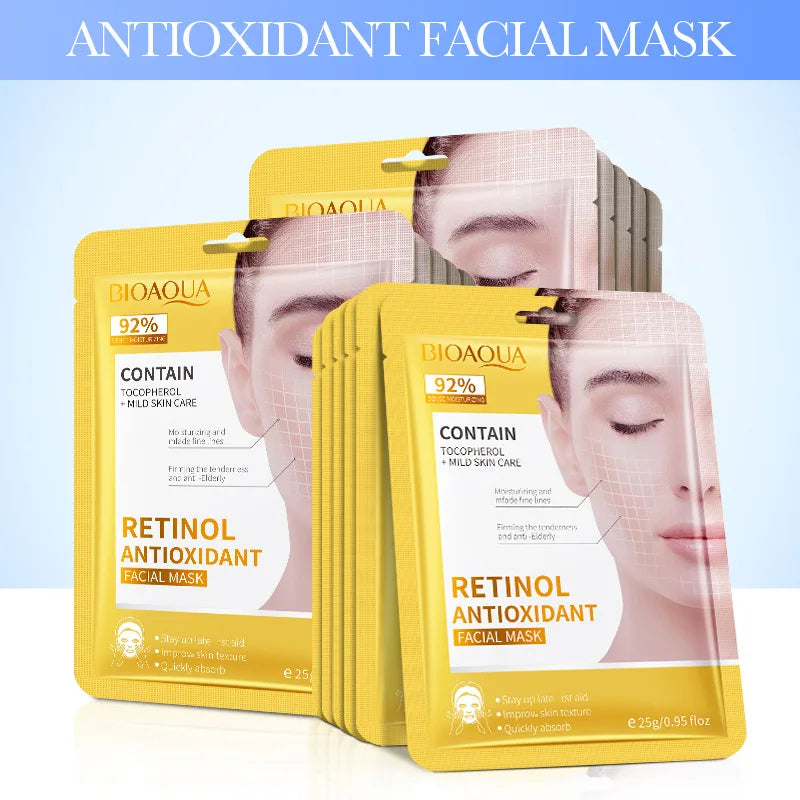 15pcs Retinol Collagen Firming Facial Masks for Anti-Aging and Skin Tightening - Paradise Divas
