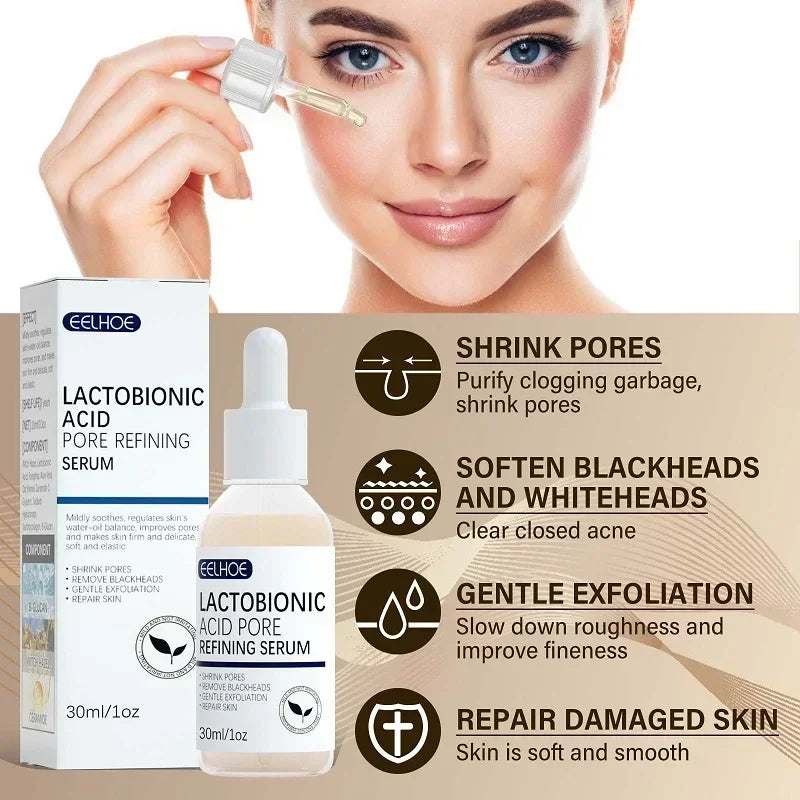 Lactobionic acid facial serum for a smooth and youthful complexion
