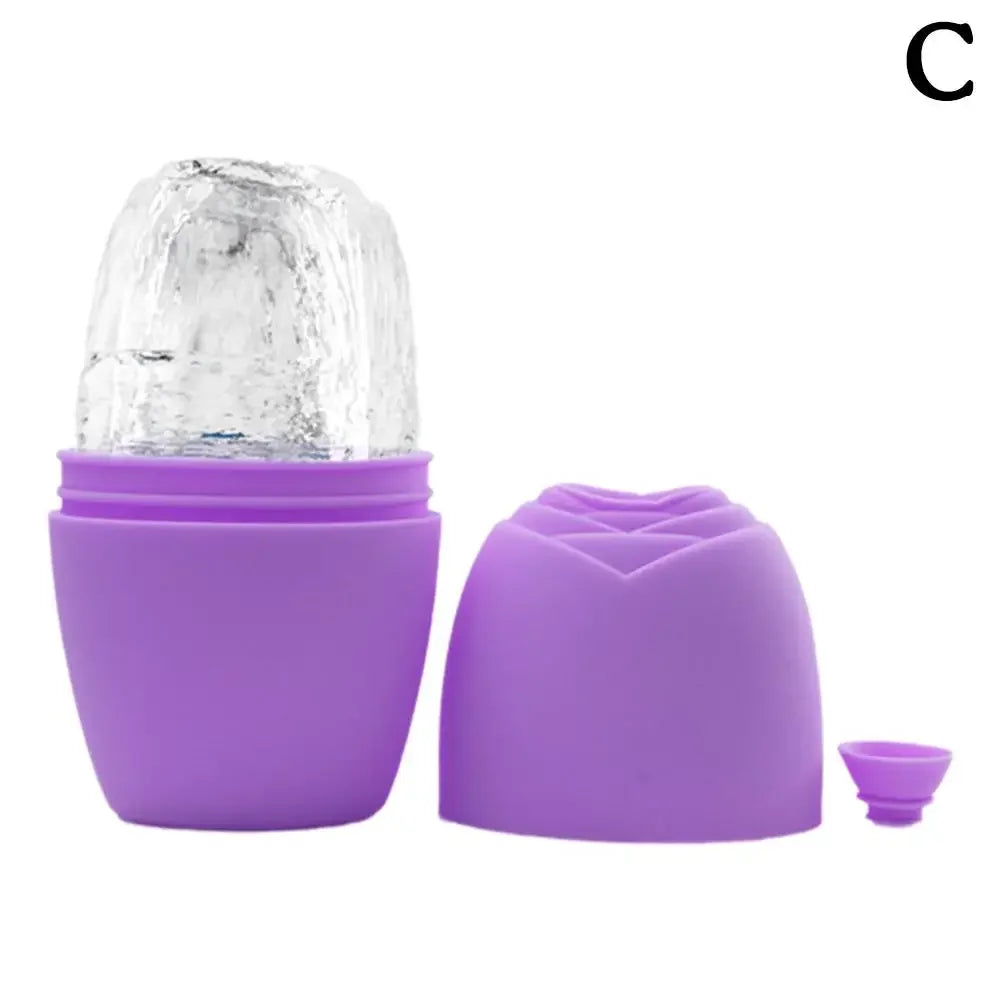 1pcs Ice Face Roller for Women, Solid Color Ball Silicone Contouring Massager for Skin Care by Paradise Divas
